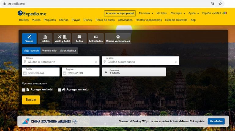 expedia travel vuelos